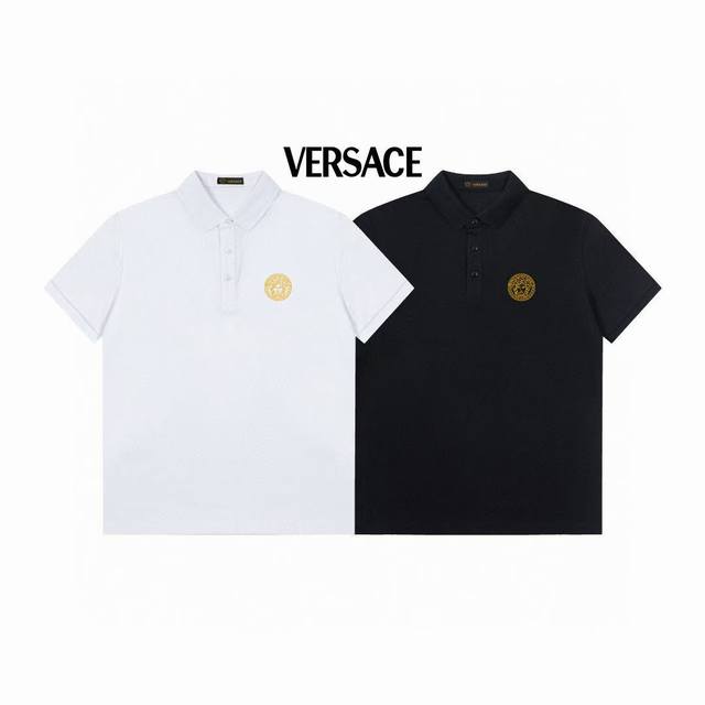 Versace Versace logo polo shirt, updated with exquisite logo, inspired by 1980s