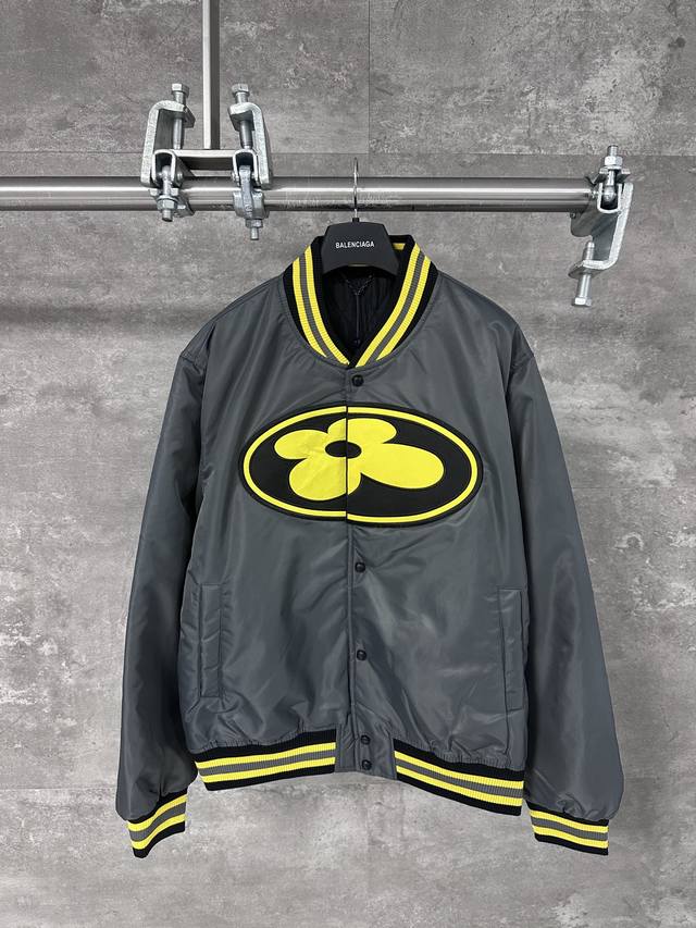 Lv Louis Vuitton 25Ss Nigo graphic satin baseball jacket DDD. This loose-fitting