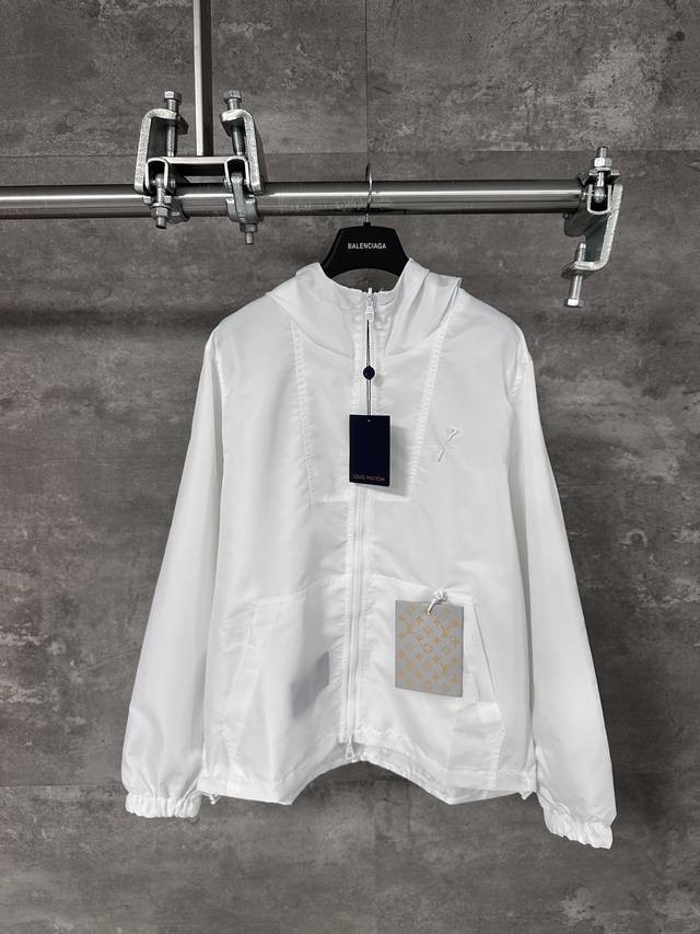 Lv Louis Vuitton 24Fw pin monogram double-sided windproof jacket unisex solid co
