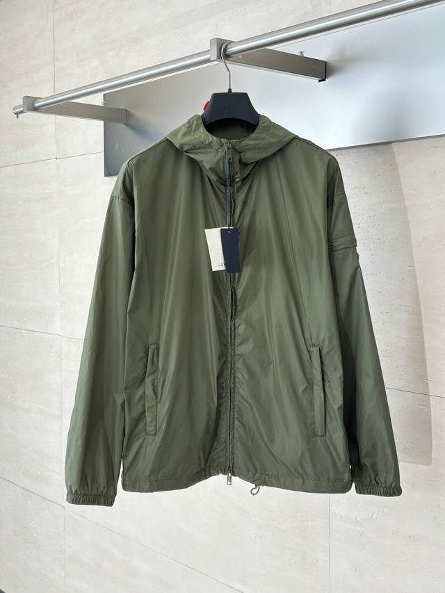 Prad* Prada solid-color functional nylon zipper jacket DDD. Customizable with el
