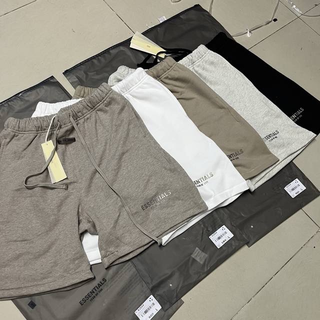 New Essentials Fear Of God Brushed Letter Embossed Fog All-match Casual Shorts
