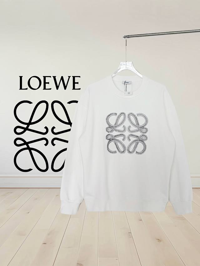 High Quality] Loewe* uses tassel embroidery on the large logo and 420G terry loo