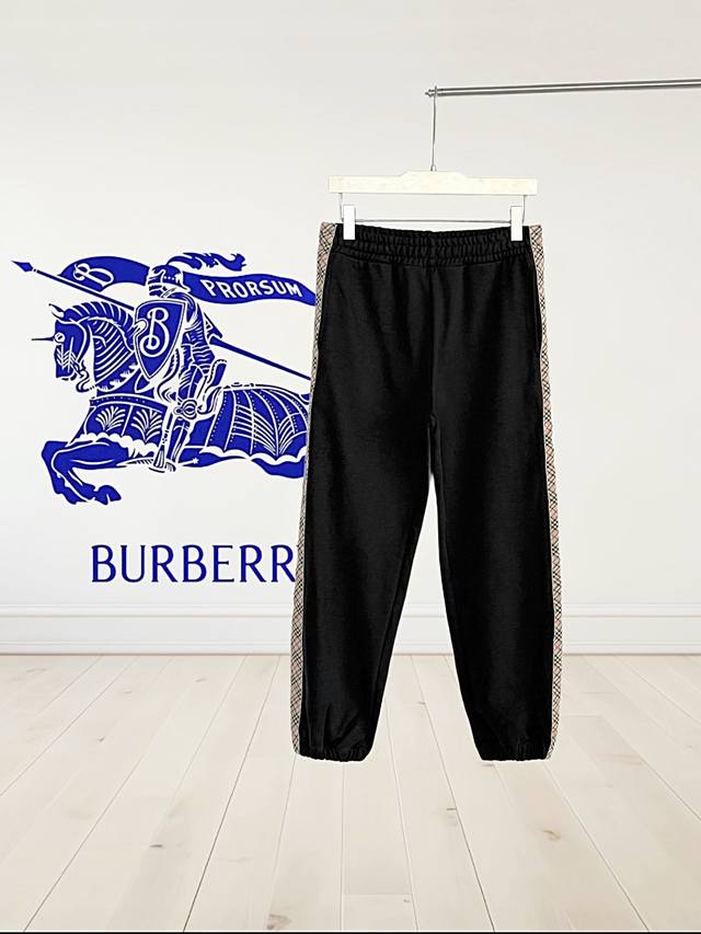 High Version] Burberry* Side Check Embellished Rich Blend Trousers. The 2025 Twi