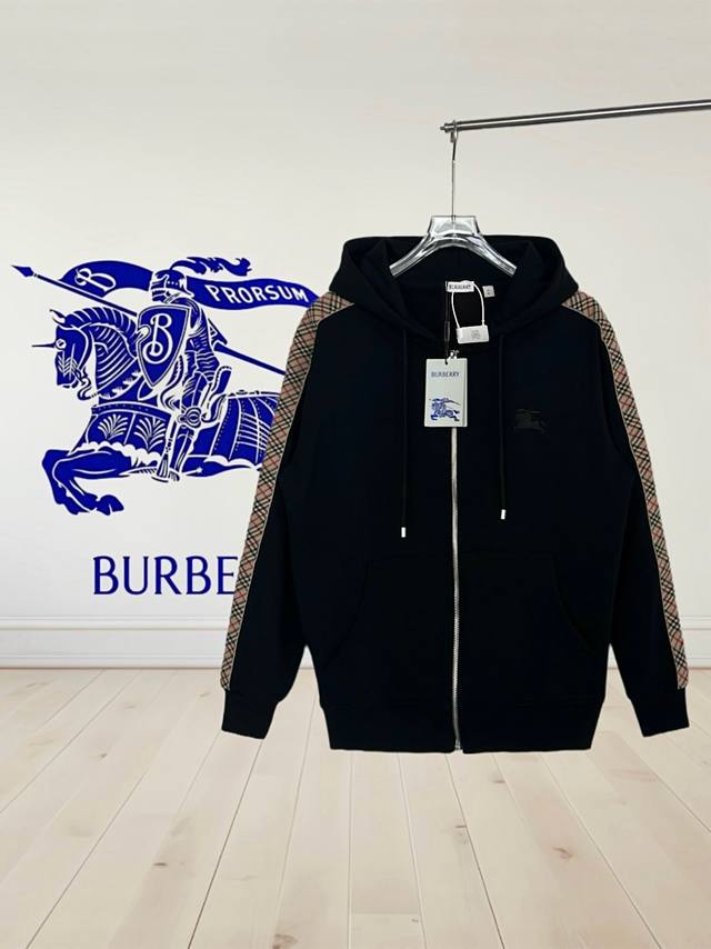 High Quality] Burberry's new autumn and winter 450g pure cotton washed sleeve pl