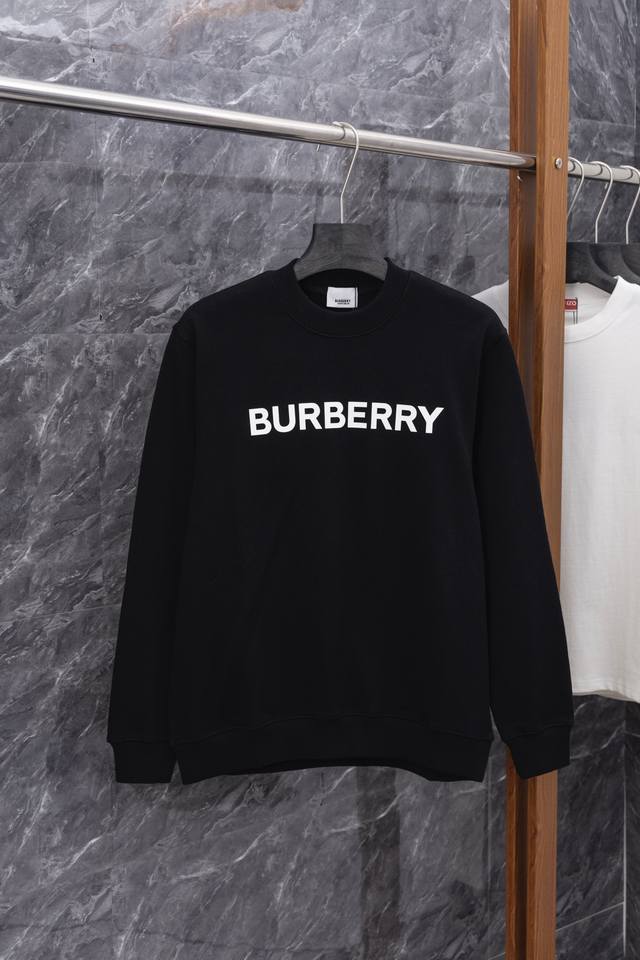 Style No. J031 Burberry classic letter round neck sweatshirt Made of 460g pure