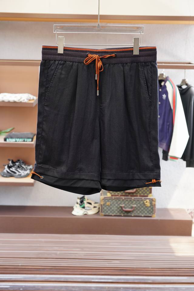 Lp Patchwork Tencel Linen Old Money Style Shorts Colors: Original Linen, Black,