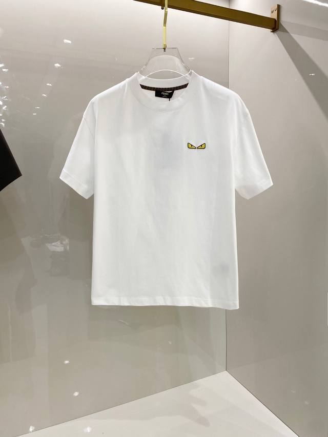 Fend* 2025 Spring/Summer new cotton round neck short-sleeved T-shirt with a smal