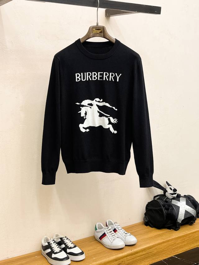 2025 Burberry's new fall/winter crewneck sweater is a high-end custom-made, urba
