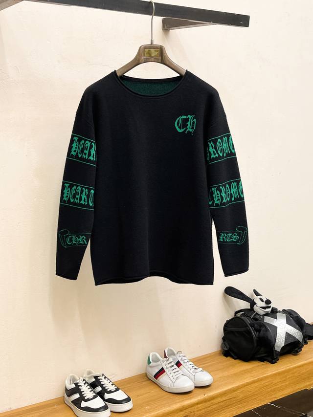 2025 Chrome Hearts' new fall/winter crewneck sweater is a high-end custom-made,