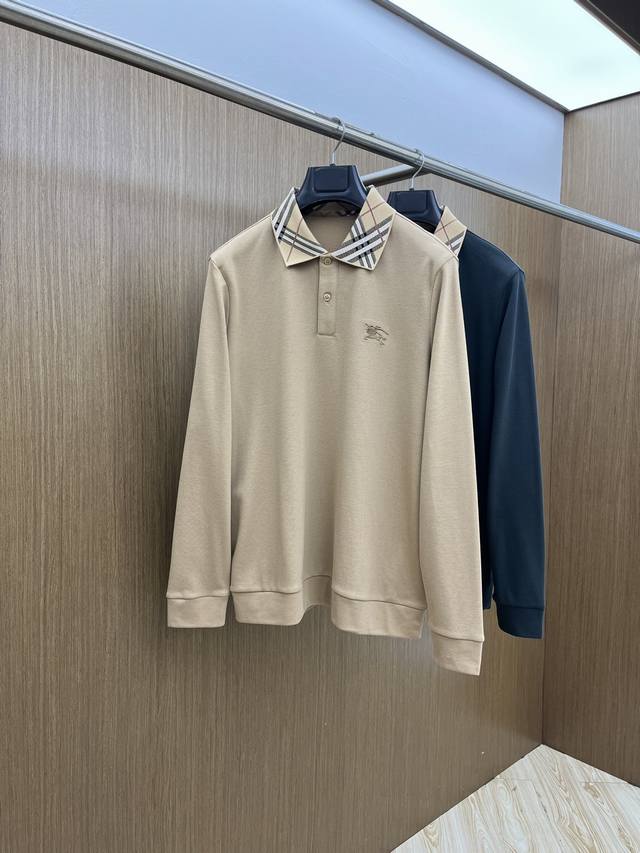 Autumn and Winter Bbr Autumn and Winter Burberry long sleeves are made of brushe