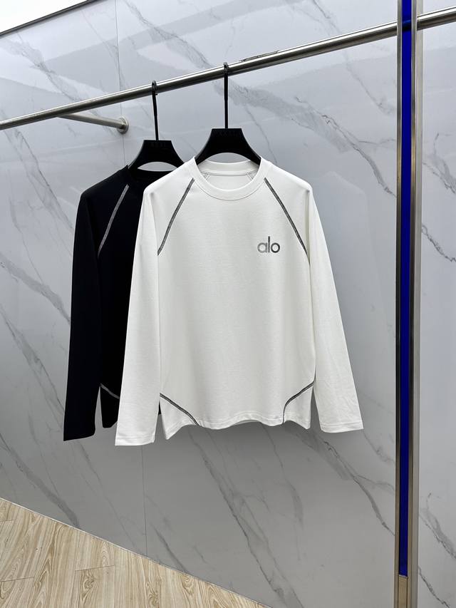 Alo's new fall 2025Ss cotton long-sleeved T-shirt, featuring seasonal colors, co