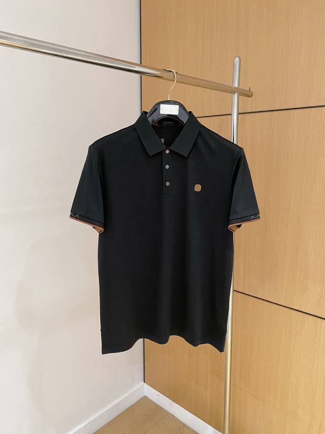 Zegna, 2025 latest short-sleeved T-shirt, top-notch printed letter pattern logo