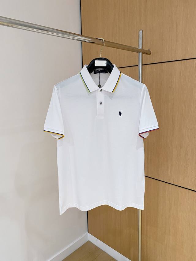 Ralph Lauren, 2025 latest short-sleeved T-shirt, top-notch printed letter patte