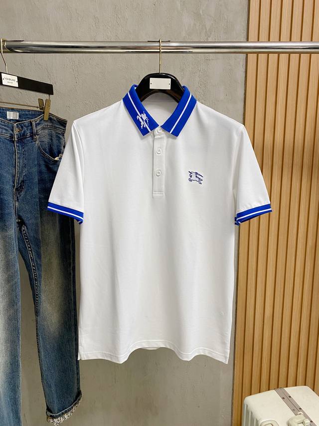 Burberry's new spring/summer 25Ss short-sleeved lapel T-shirt Polo, the highest
