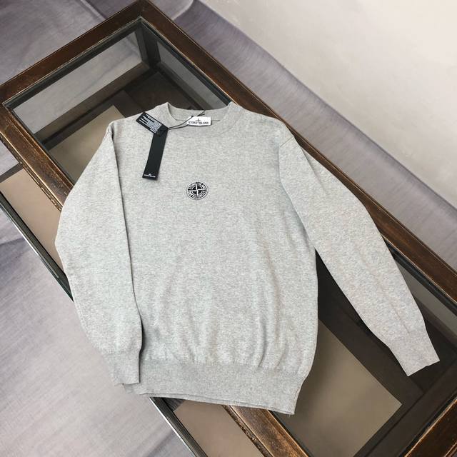 Stone Island's latest exclusive men's casual pullover sweater ~ A classic, simpl