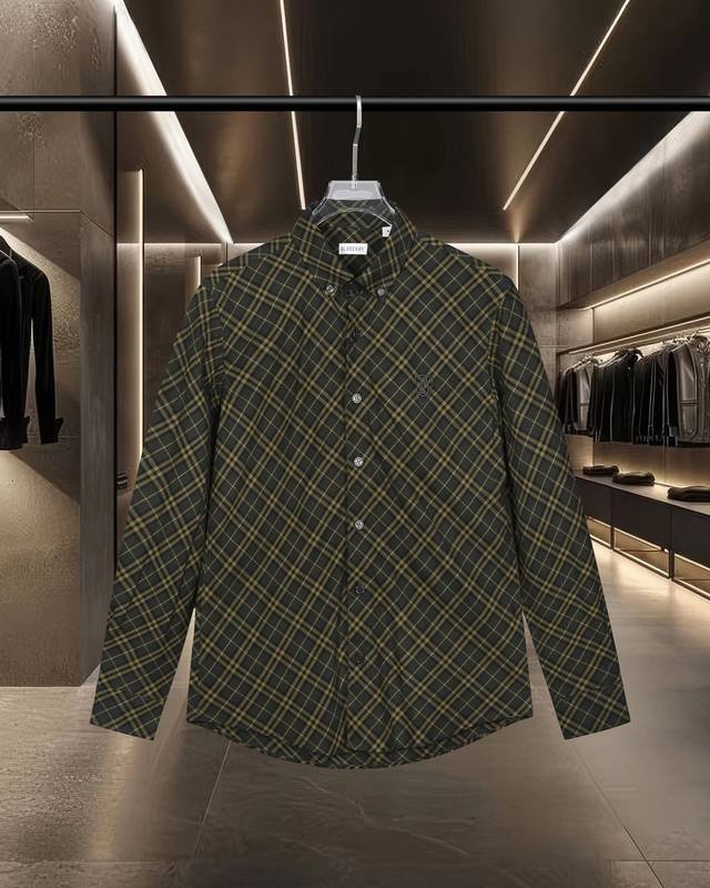 Bur Burberry's latest hit, Vintage Plaid Cotton Long-Sleeved Shirt Collection. N