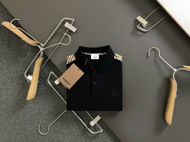 Bbr*Fit version M-Xxxl 2025 spring and summer top classic collar splicing knight
