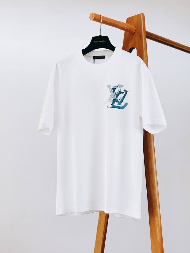 Louisvuitton 2025Ss Spring/Summer new arrival hand-painted printed short T-shirt