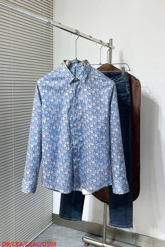 O598 Dr. Dior's new 2025 collection, a high-end long-sleeved shirt! Custom-made