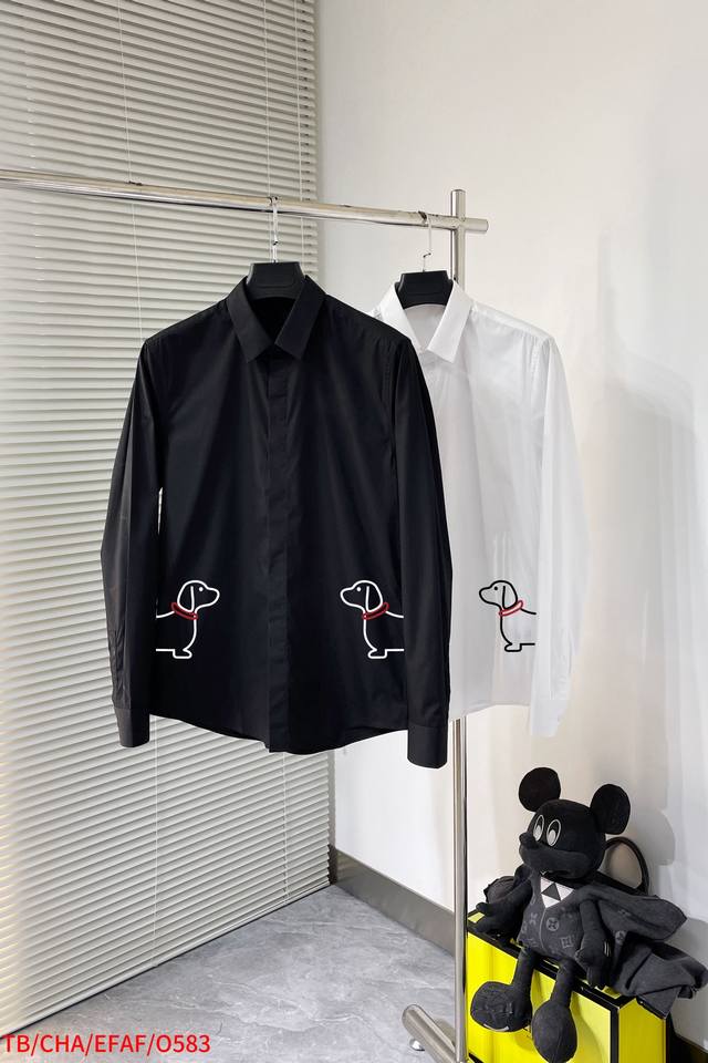 O583 Tb The latest men's must-have shirt in the counter, 100% natural cotton, co