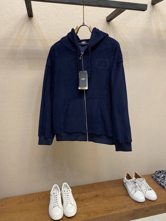 Fendi Embroidered Blue Suede SweatshirtFabric SelectionThis piece is crafted fro