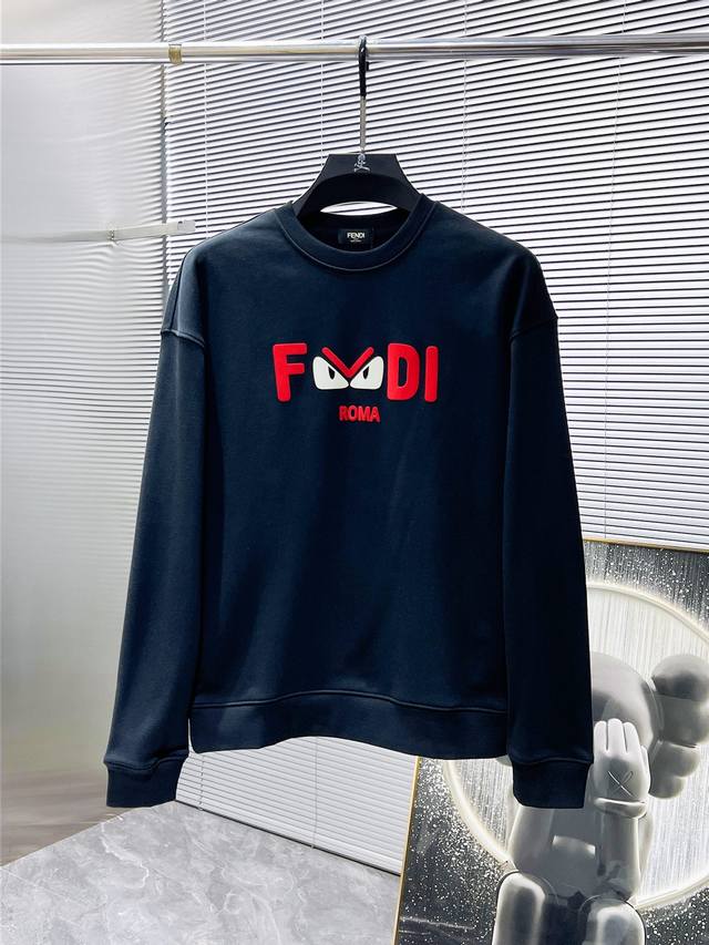 Fendi's new 2025Ss long-sleeved crewneck sweatshirt, a high-end version! Custom-