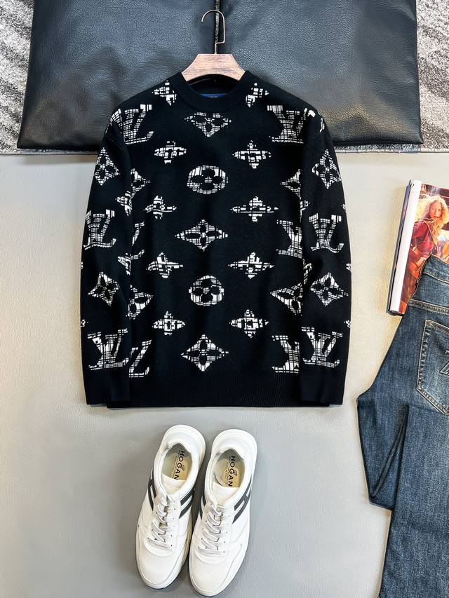 Lv# 25 Autumn and Winter Round Neck Sweater Boutique wool blended sweater for me