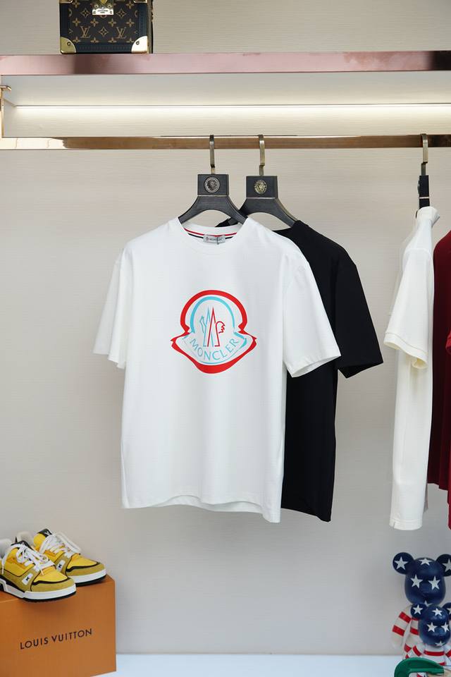 Monkou - 2025Ss new product P men's short-sleeved stylish classic round neck des