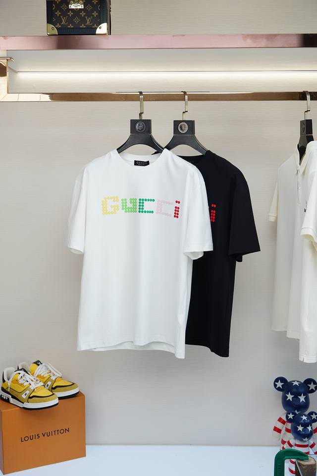 Gucci 2025Ss new collection P men's short-sleeve shirt with a stylish classic ro