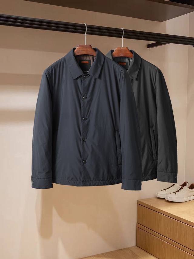 Zegna thin cotton lapel jacket Color: Black Navy Fzl Size: M-3 Xl 48-56 Model: 8