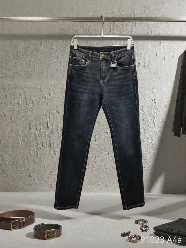 New fall/winter Lv black and blue denim, featuring comfortable, slightly stretc