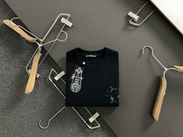 Ch* Fit S-Xl 25 Spring and Summer Top Cross Patches Fashion Brand Short Sleeves,