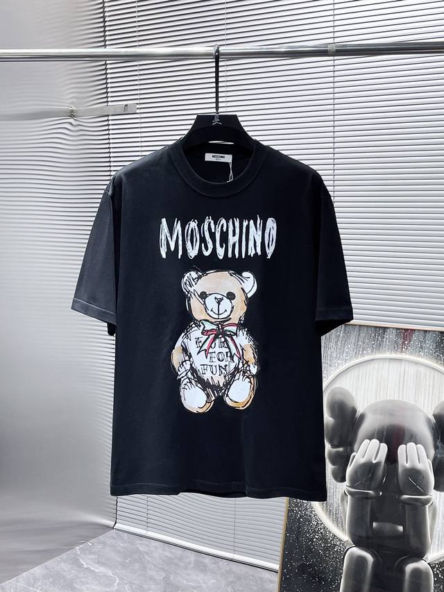 Moschino's new 2025 round-neck short-sleeved T-shirt, a high-end version! Custom