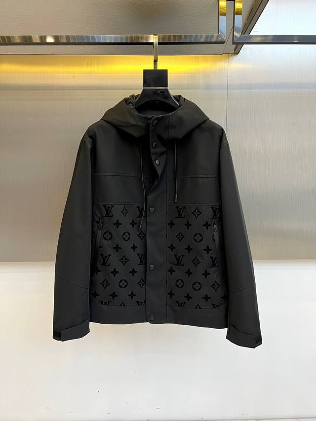 Mainly recommend Lv Louis Vuitton, 25Fw men's coat, gray-blue technical fabric