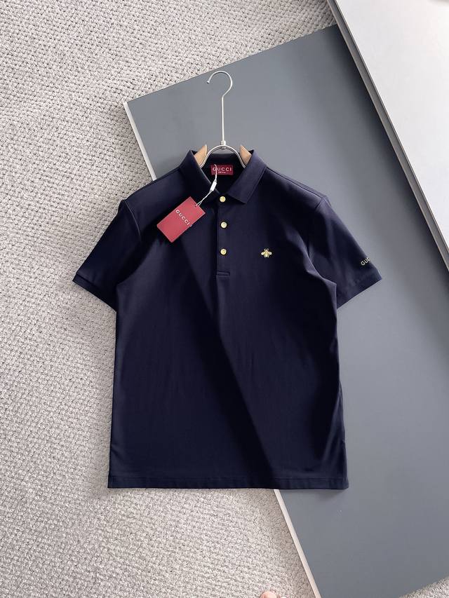 New arrival! Gucci 2025Ss summer new logo men's lapel polo shirt! A classic bus