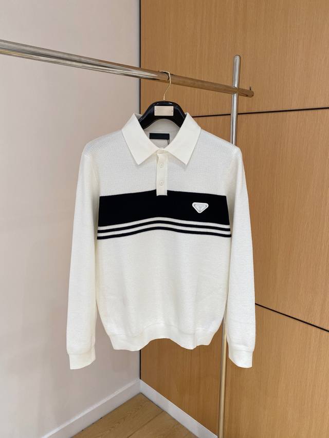 Prada's 2025 sweater, the latest fall and winter style! High-quality Italian fa