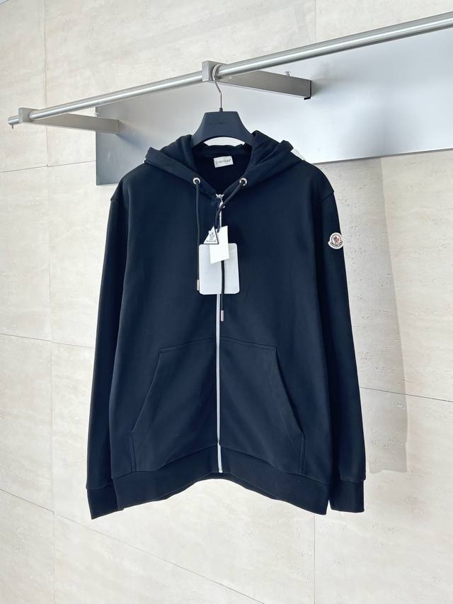 Moncle* Moncle logo hooded sweatshirt is crafted from lightweight, double-sided
