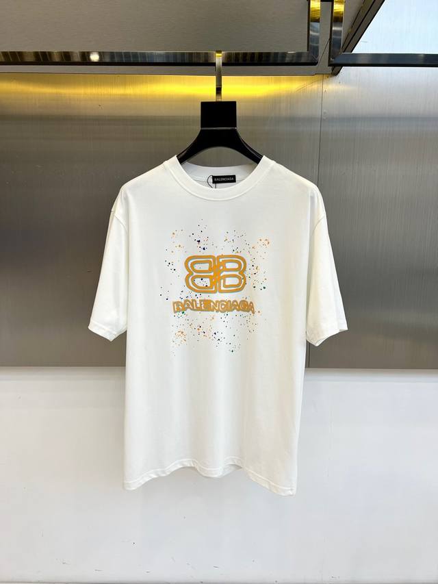 Balenciaga, 2025 new men's short-sleeved T-shirt, made from custom-made importe