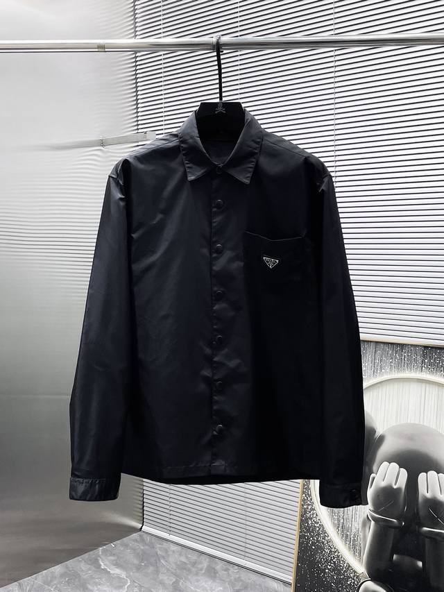 Prada's new 2025 lapel shirt jacket, a high-end version! Custom-made fabrics are