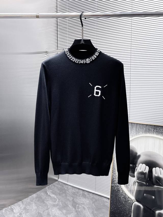 Margiela's new Autumn/Winter 2025 wool blend round-neck long-sleeved sweater, a