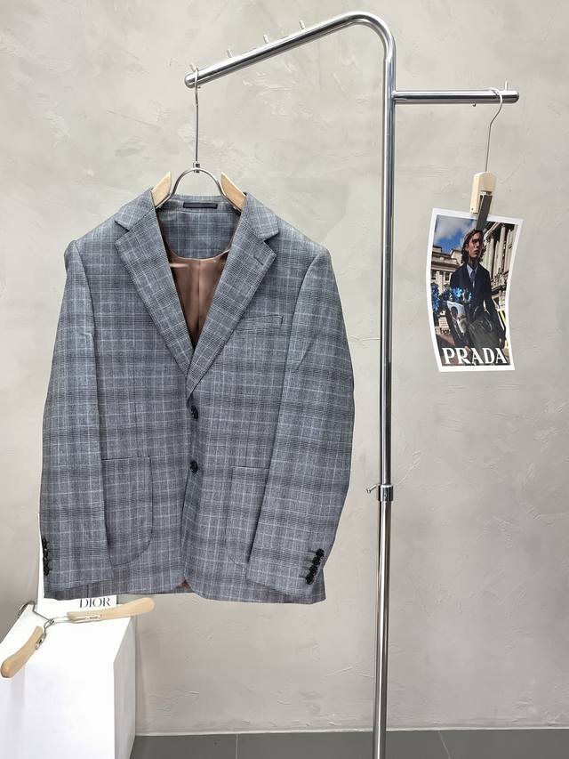 Exclusively for Zegna, this new, simple, casual blazer is made from imported, a