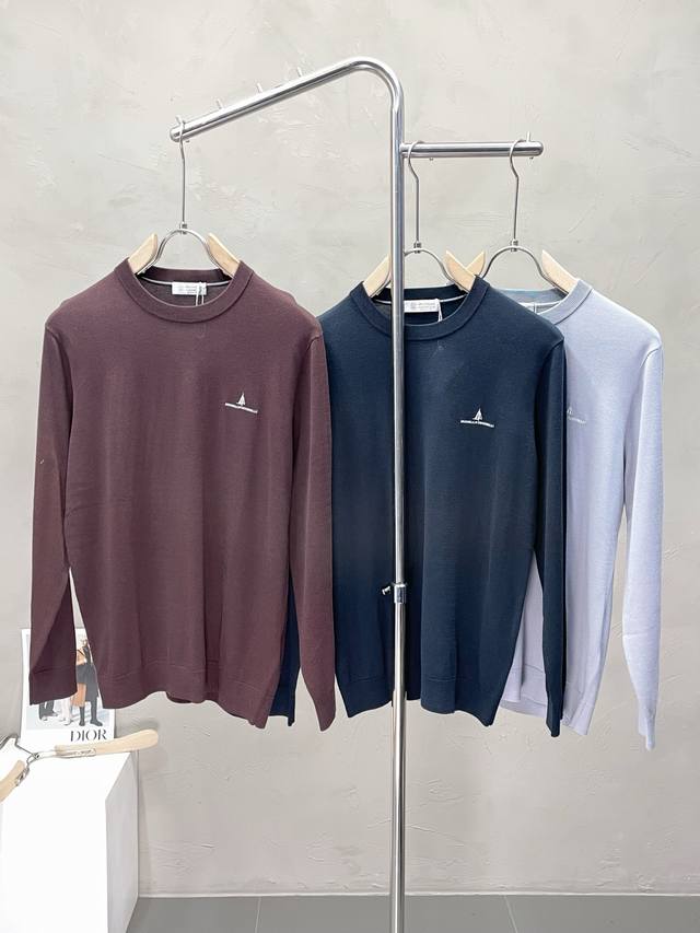 Bc-Brunello Cucineli Exclusive New Men's Casual Long-Sleeved Knitted Shirt. High