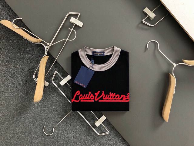 L brand * fit version M-Xxxl 2025 autumn and winter new red letter jacquard thre