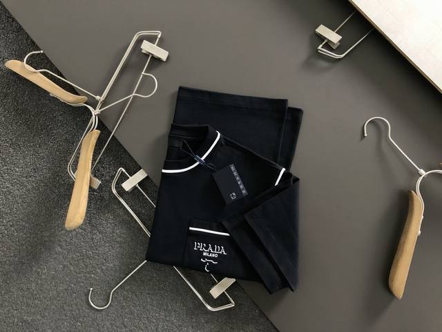 Prad* Fit S-Xl 25 Autumn and winter black and white line letter embroidery trend