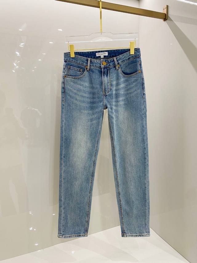 Dior 2025Ss autumn and winter new slim-fit jeans with perfect washing process, c