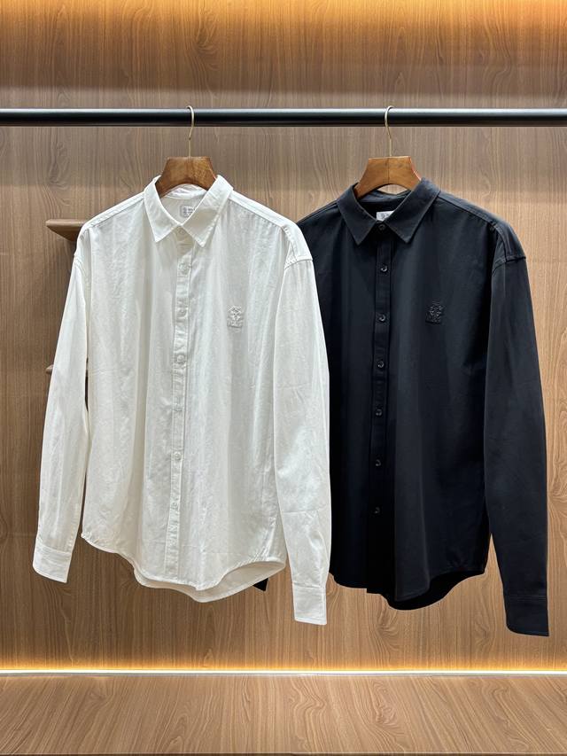 178245 Bc25Fw New Fall/Winter High-Weight Cotton Twill Solid Color Lapel Shirt!