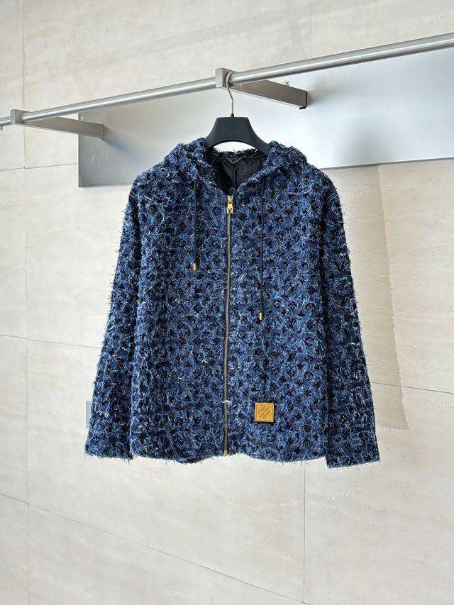 Lv Louis 25Fw Hooded Floral Tassel Denim Jacket DDD. Purchased immediately. Made