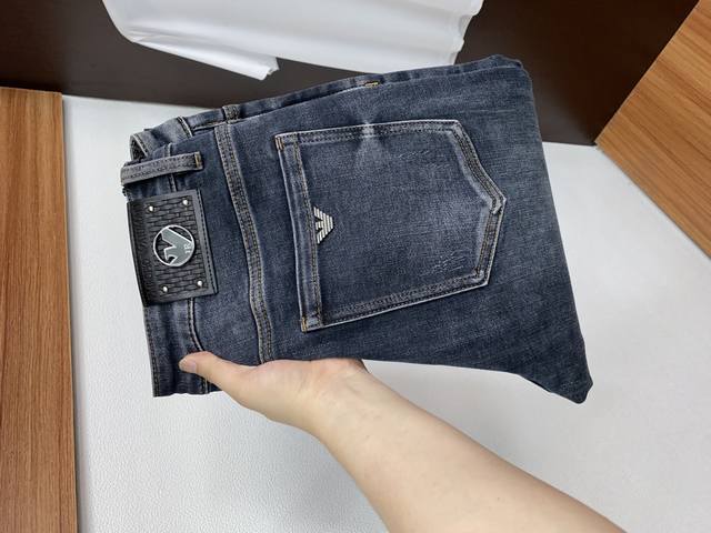 Armani's new casual jeans for autumn/winter 2025 feature a clean, sharp cut and