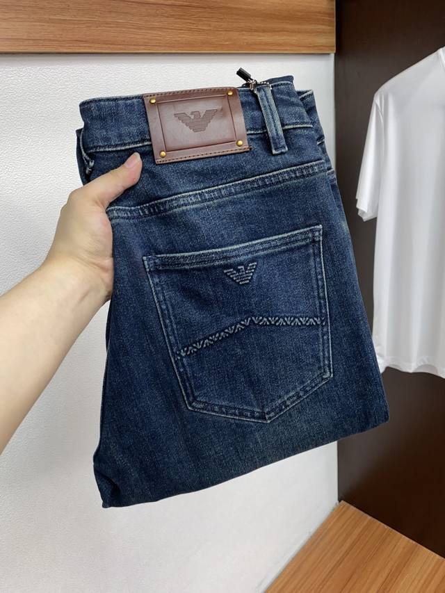 Armani 2025Ss Autumn and Winter New Arrival Original Men's Slim-Fit Denim Casual