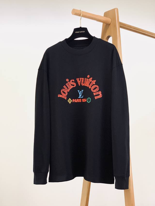 Louisvuitton 2025FW Early Fall New Arrival Embossed Logo Long-Sleeved Base Layer
